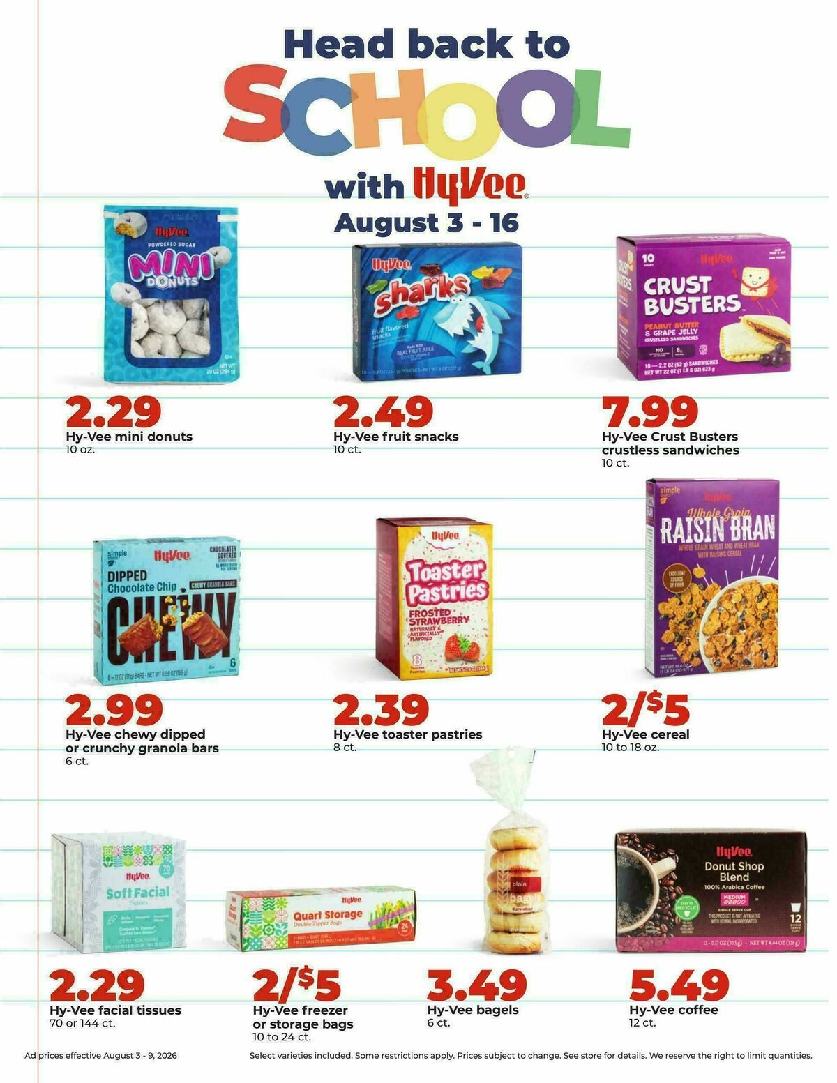 Hy-Vee Weekly Ad from August 3