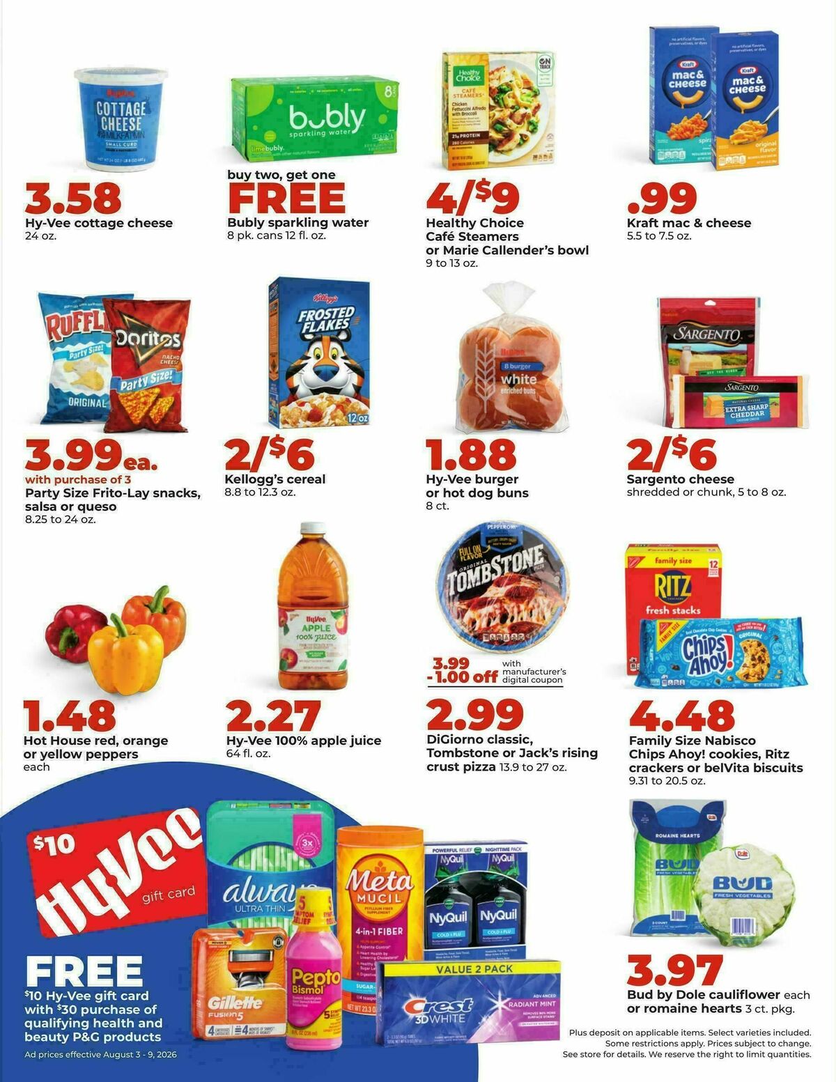 Hy-Vee Weekly Ad from August 3