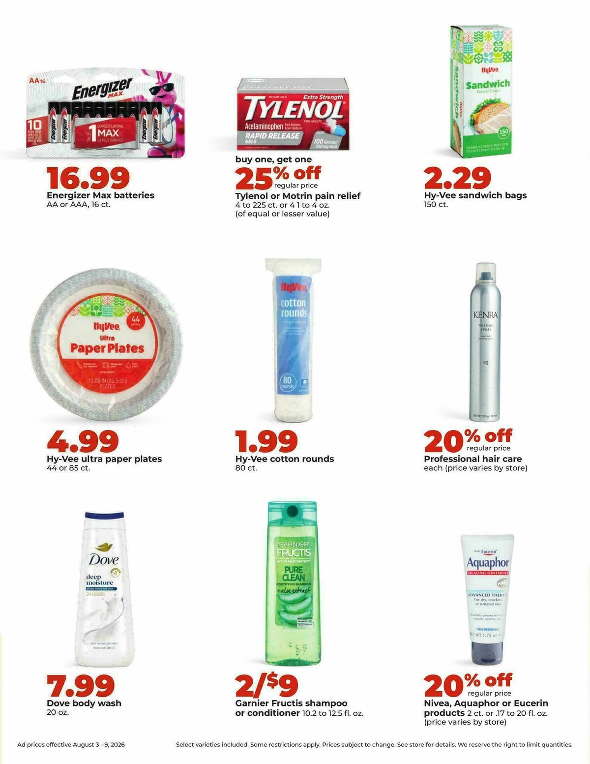 Hy-Vee Weekly Ad from August 3