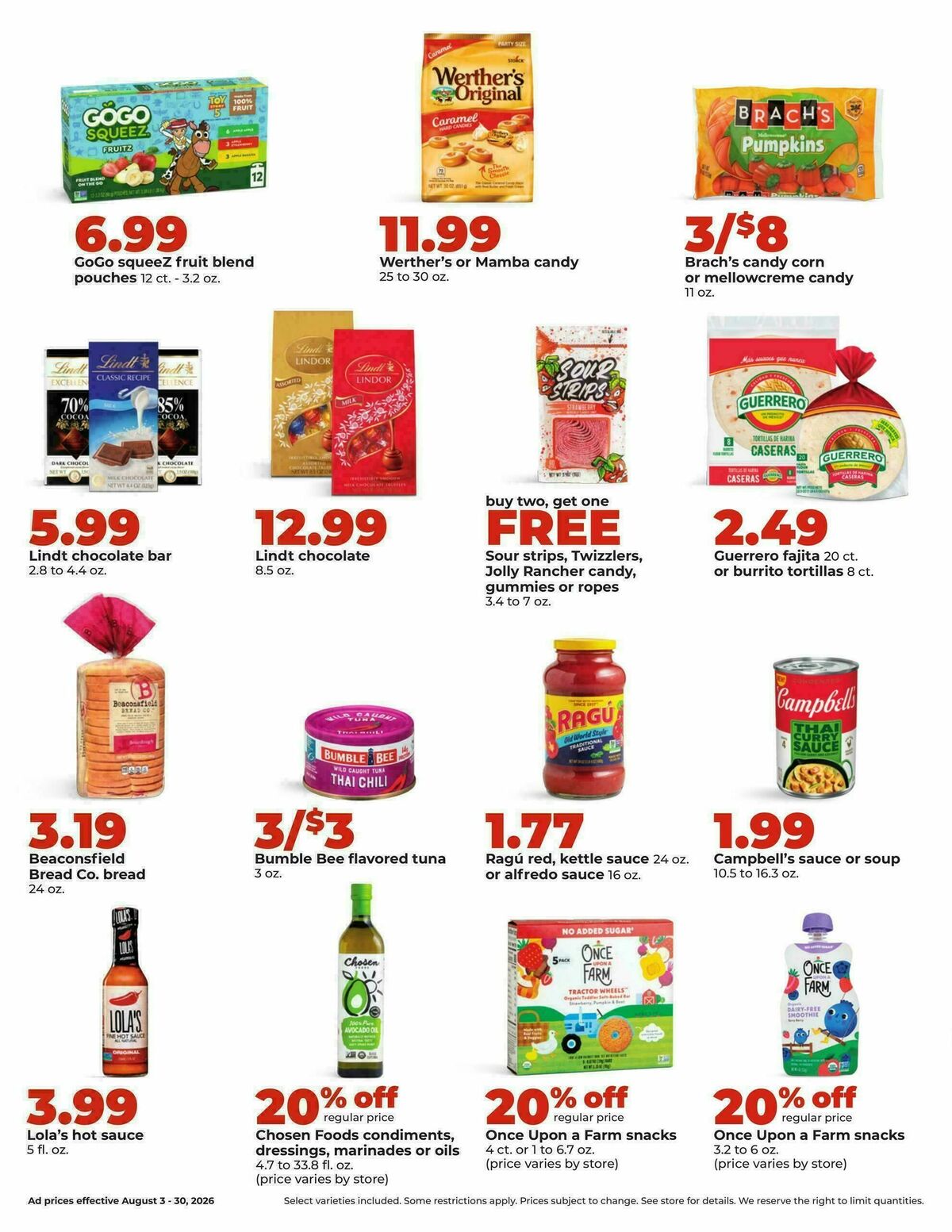 Hy-Vee Weekly Ad from August 3