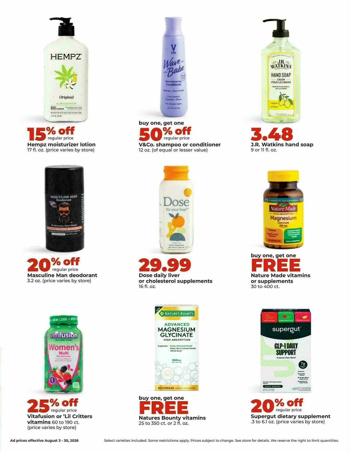 Hy-Vee Weekly Ad from August 3