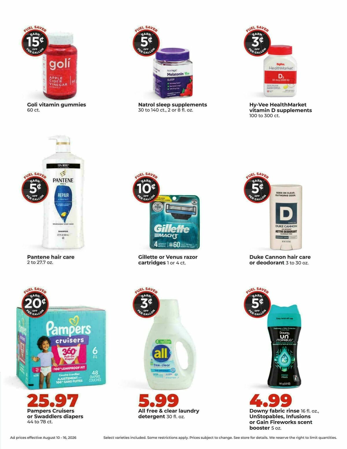 Hy-Vee Weekly Ad from August 10
