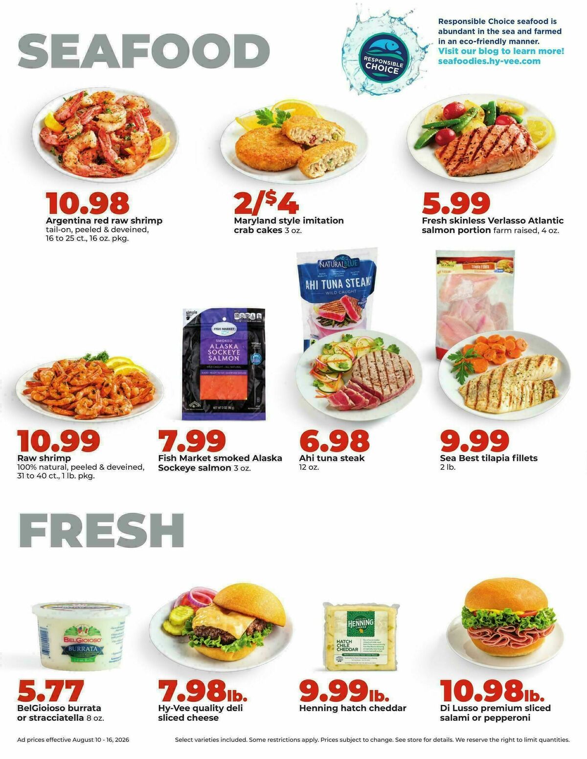 Hy-Vee Weekly Ad from August 10