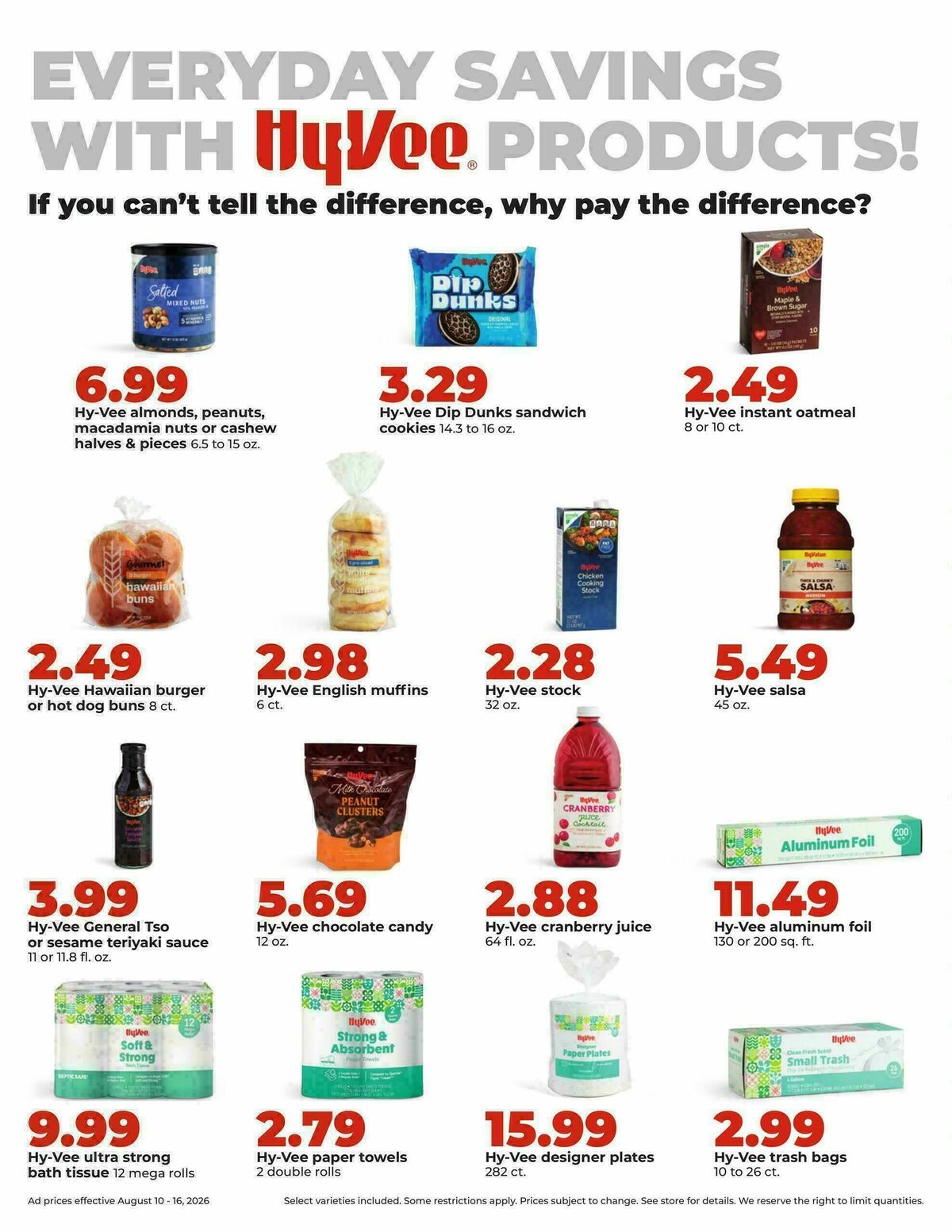 Hy-Vee Weekly Ad from August 10
