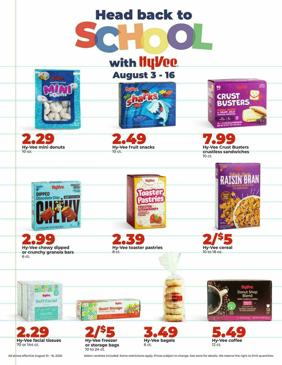 Hy-Vee Weekly Ad from August 10