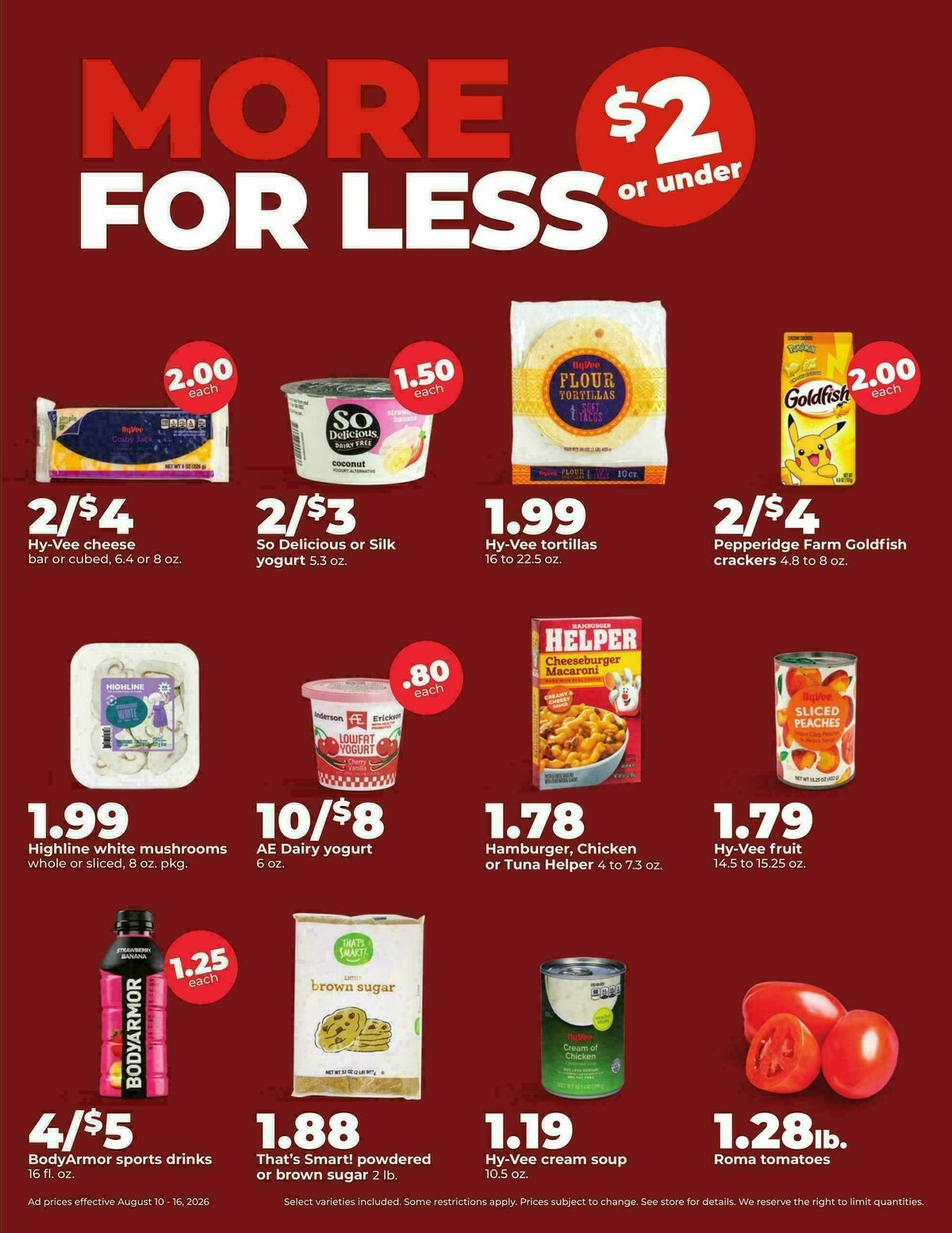 Hy-Vee Weekly Ad from August 10