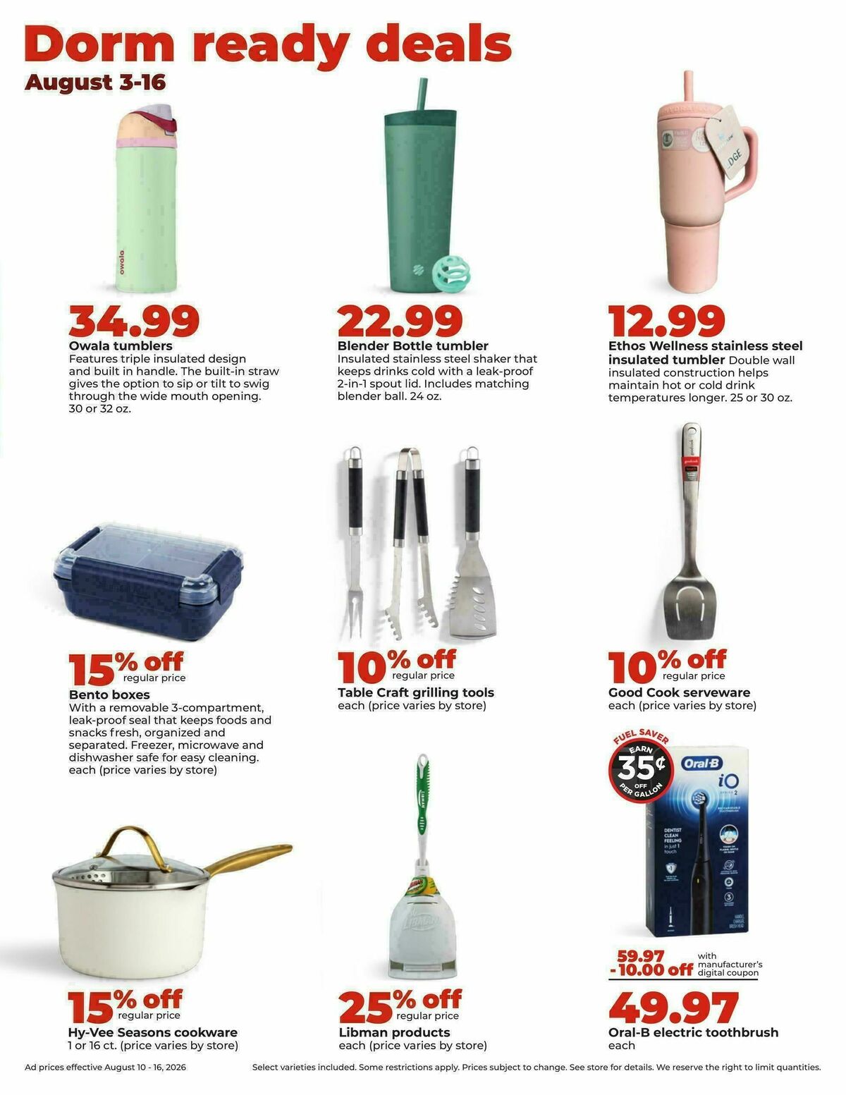 Hy-Vee Weekly Ad from August 10