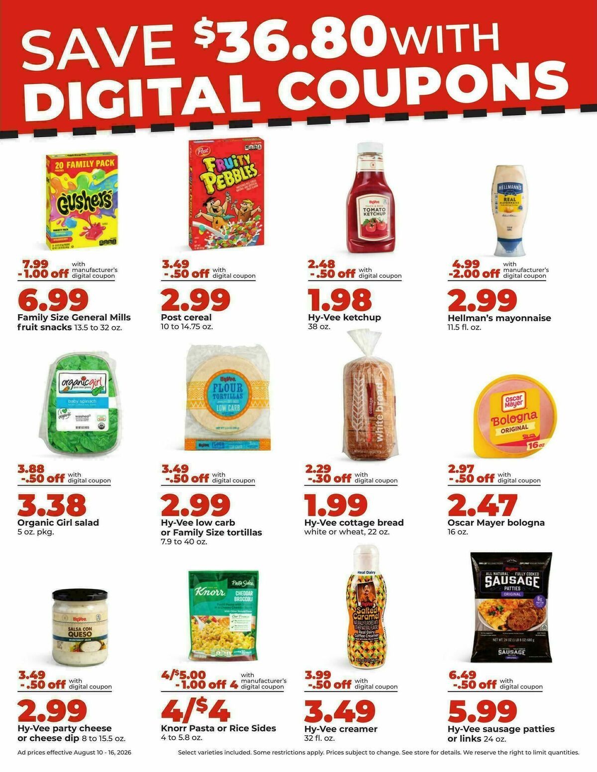 Hy-Vee Weekly Ad from August 10
