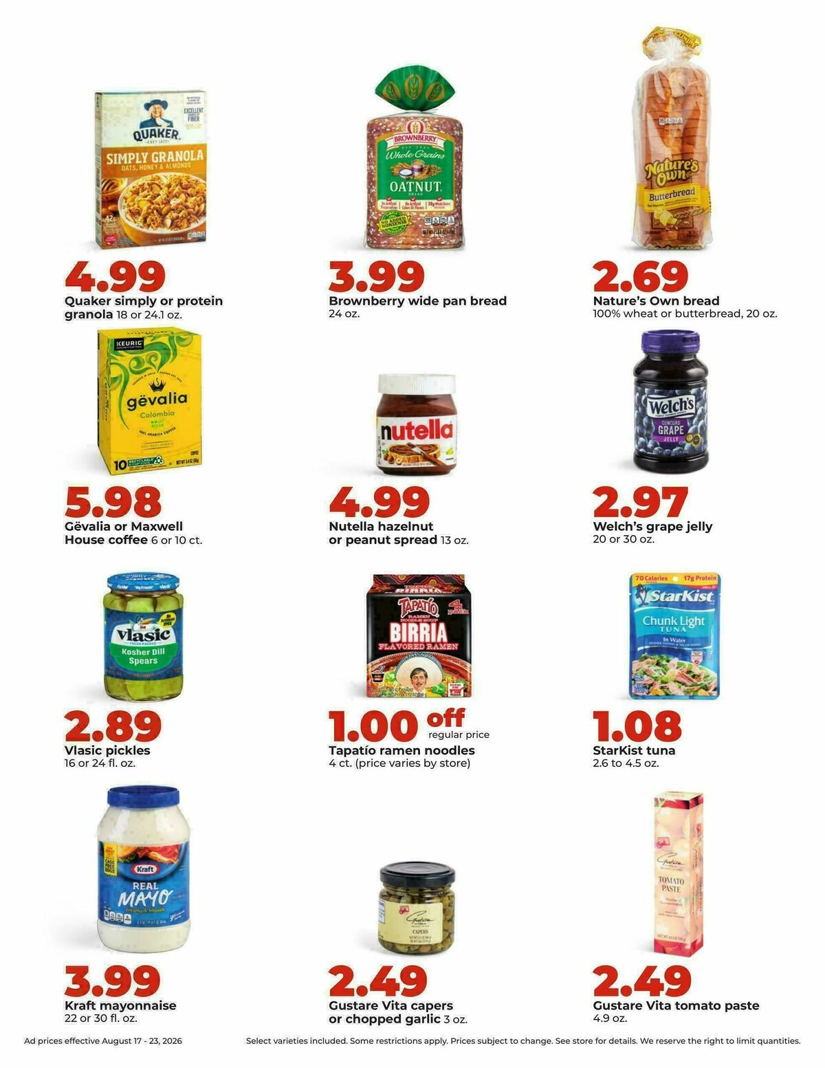 Hy-Vee Weekly Ad from August 17