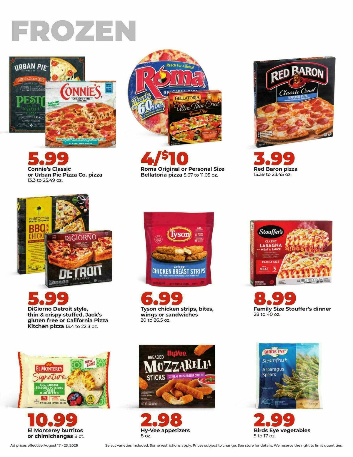 Hy-Vee Weekly Ad from August 17
