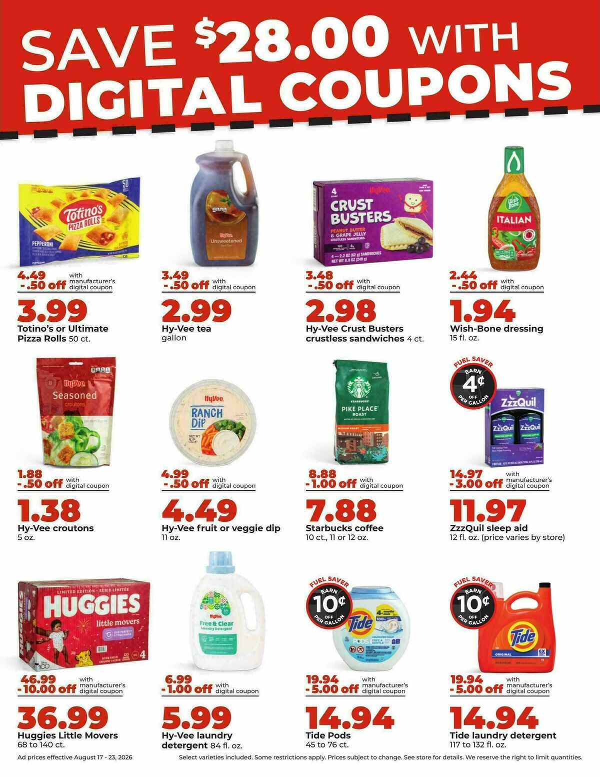 Hy-Vee Weekly Ad from August 17