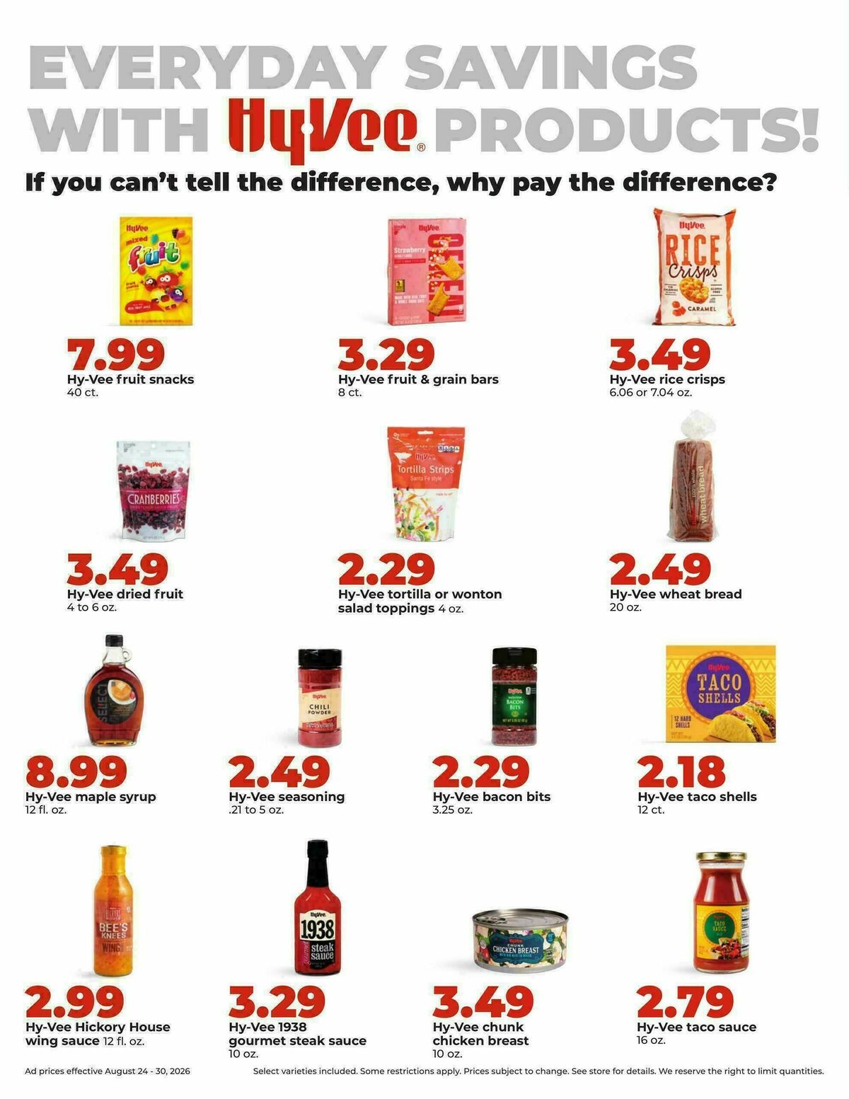 Hy-Vee Weekly Ad from August 24