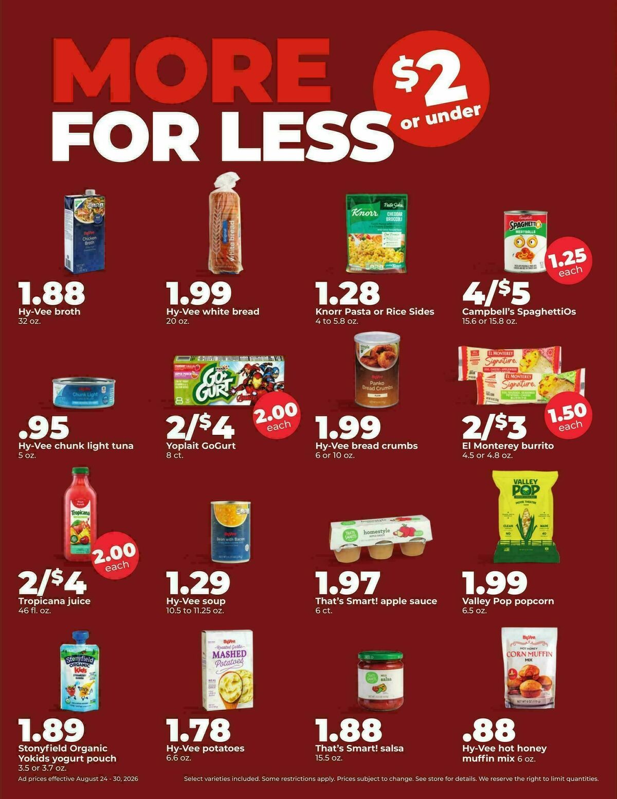 Hy-Vee Weekly Ad from August 24