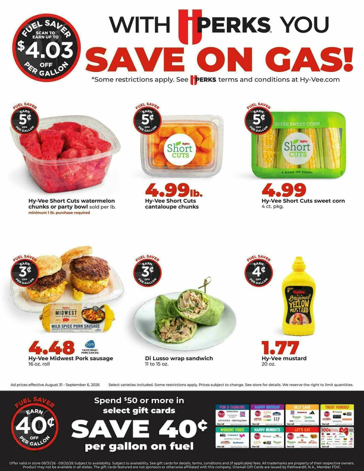 Hy-Vee Weekly Ad from August 31