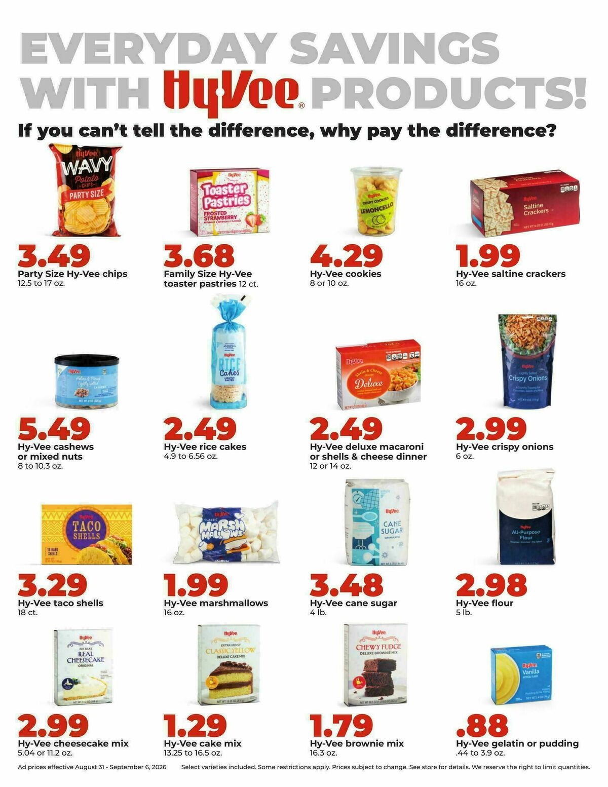 Hy-Vee Weekly Ad from August 31