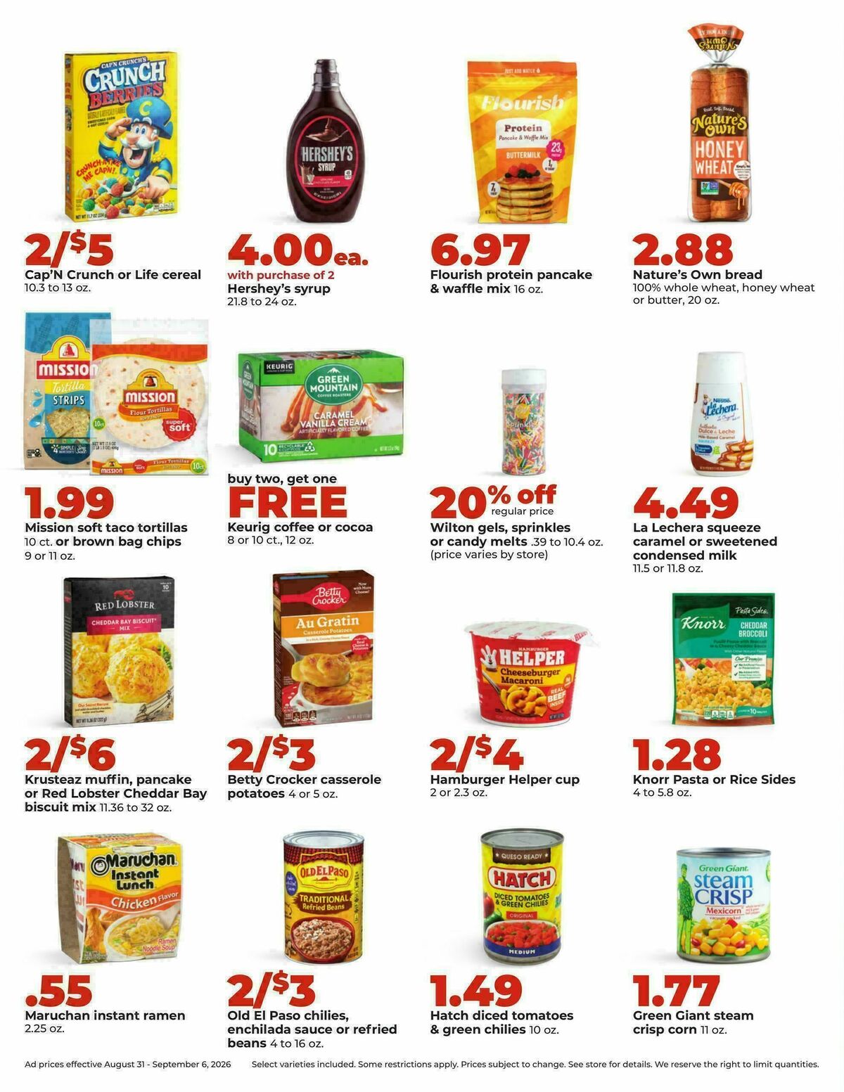 Hy-Vee Weekly Ad from August 31
