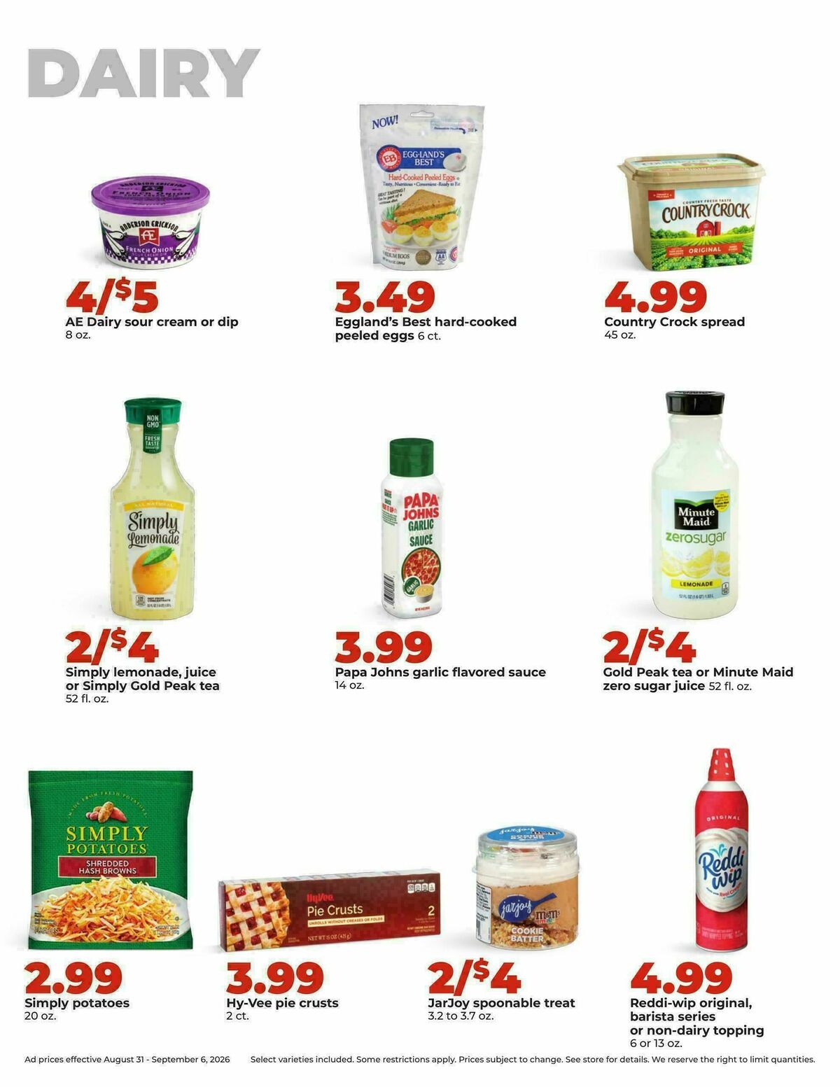 Hy-Vee Weekly Ad from August 31