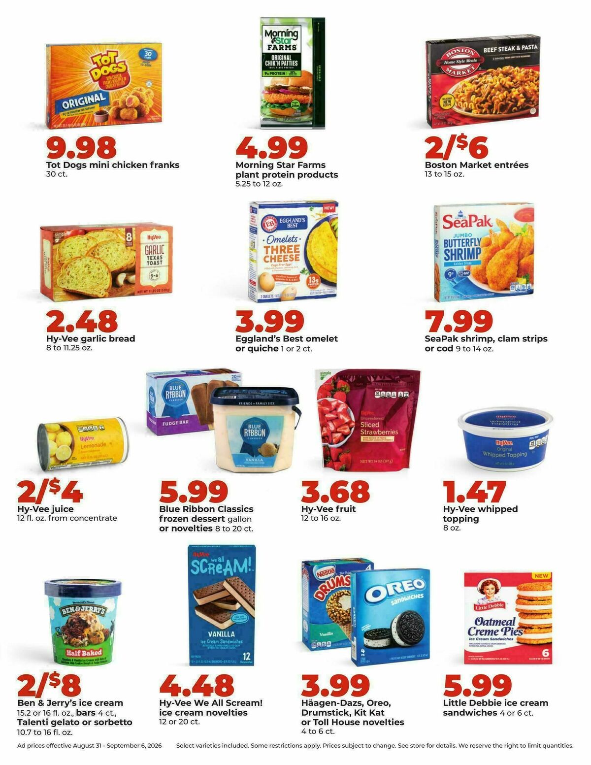 Hy-Vee Weekly Ad from August 31