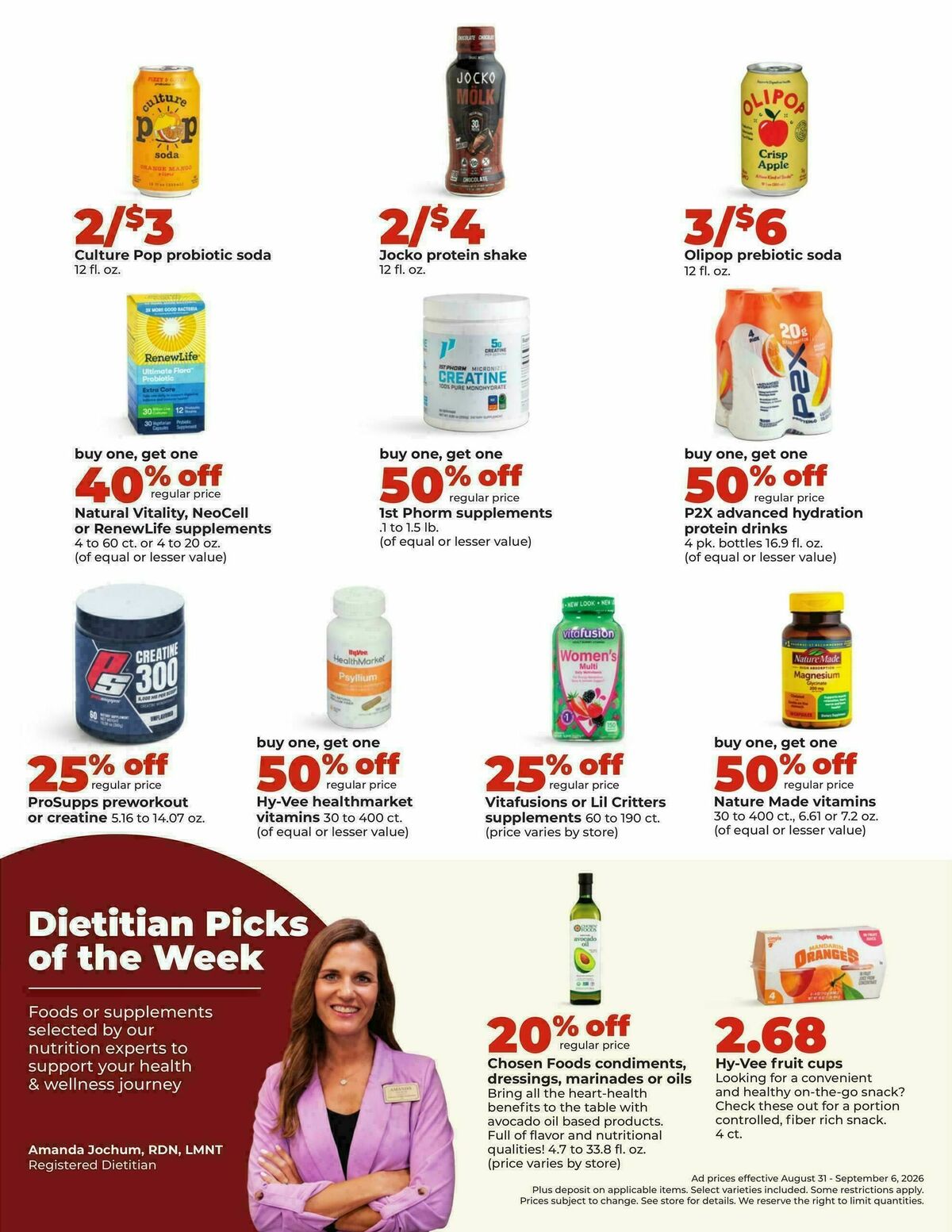 Hy-Vee Weekly Ad from August 31
