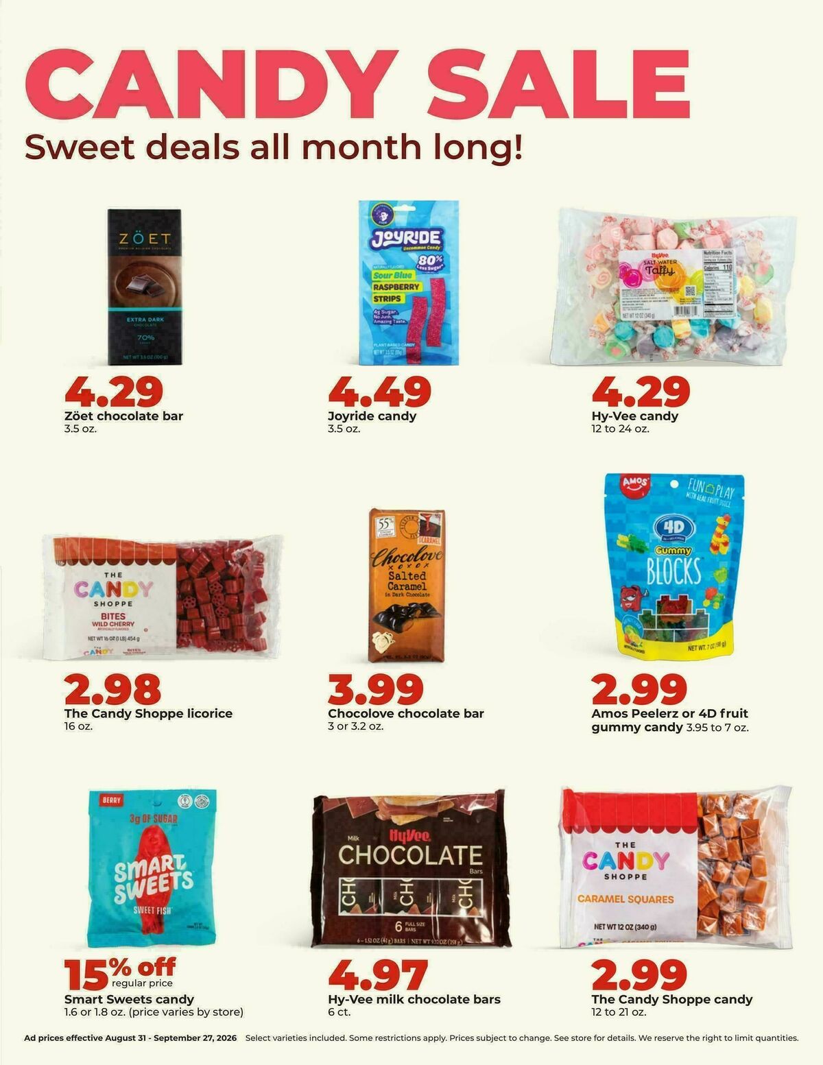 Hy-Vee DEALS GOOD ALL MONTH LONG Weekly Ad from August 31