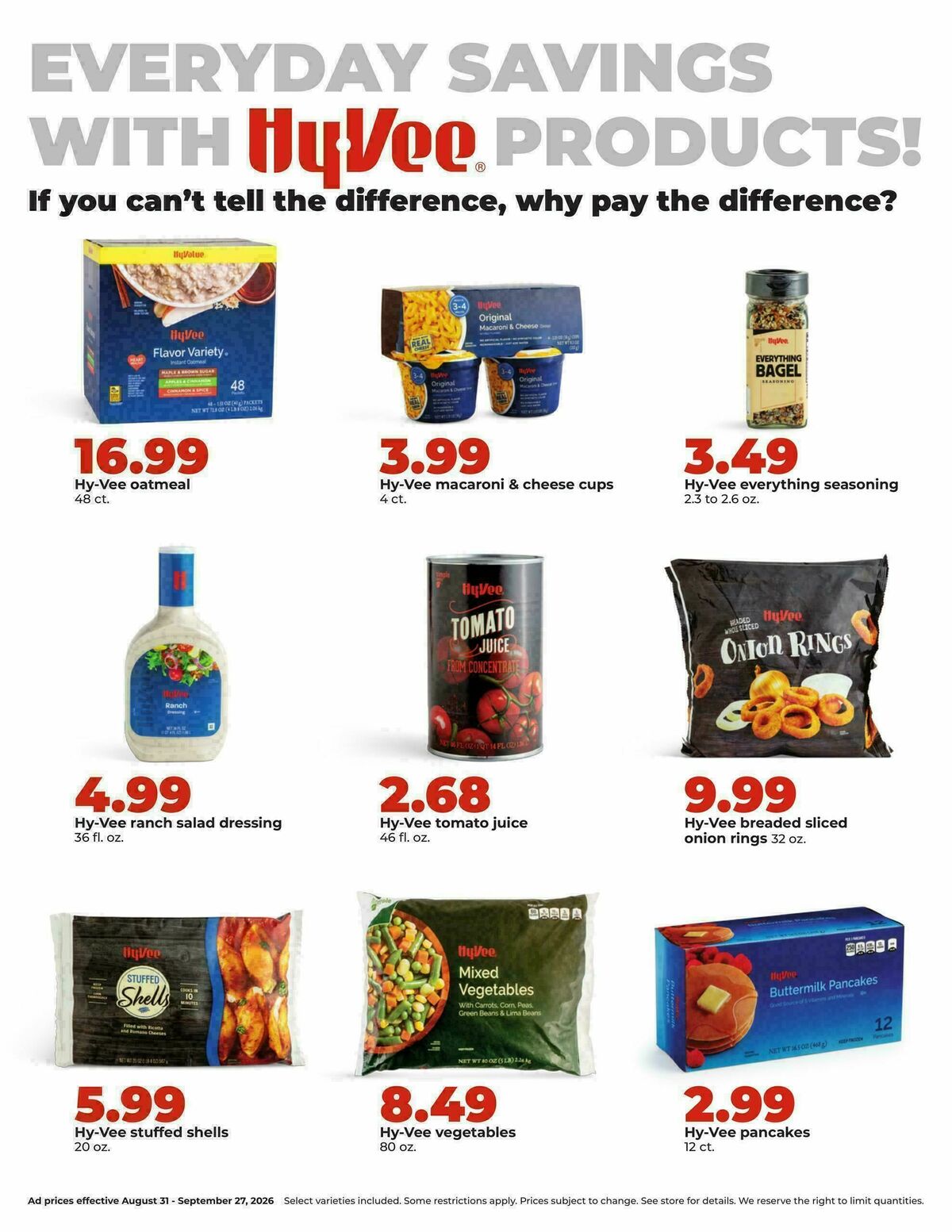 Hy-Vee DEALS GOOD ALL MONTH LONG Weekly Ad from August 31