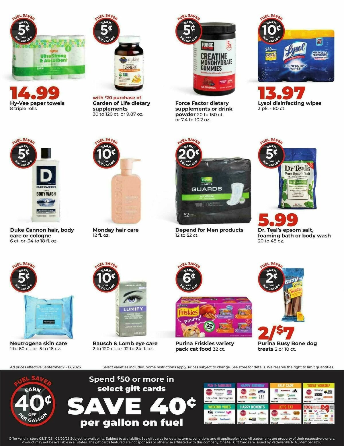 Hy-Vee Weekly Ad from September 7