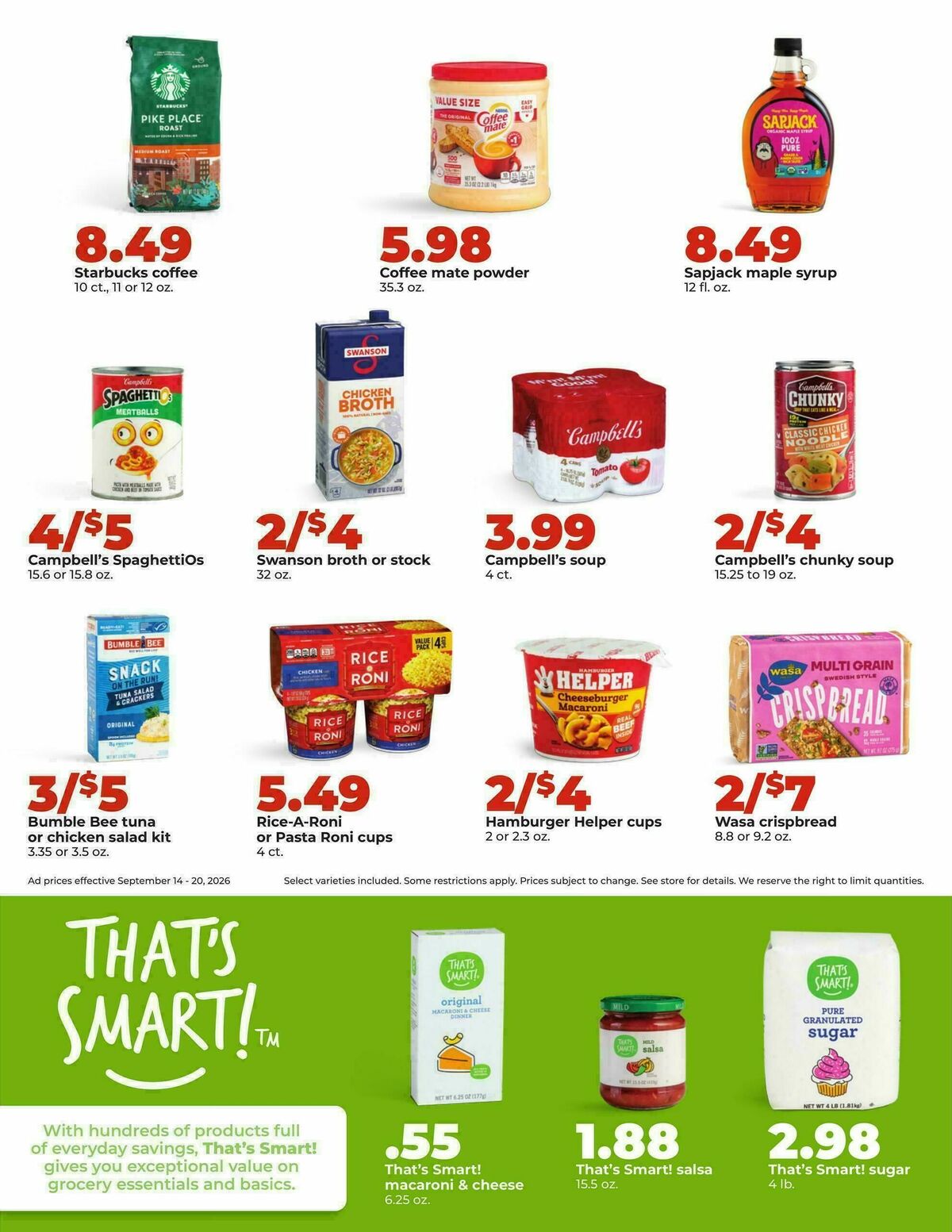 Hy-Vee Weekly Ad from September 14