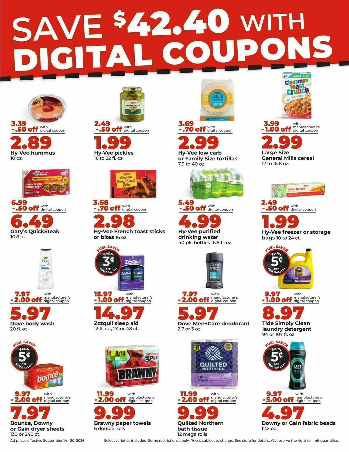 Hy-Vee Weekly Ad from September 14