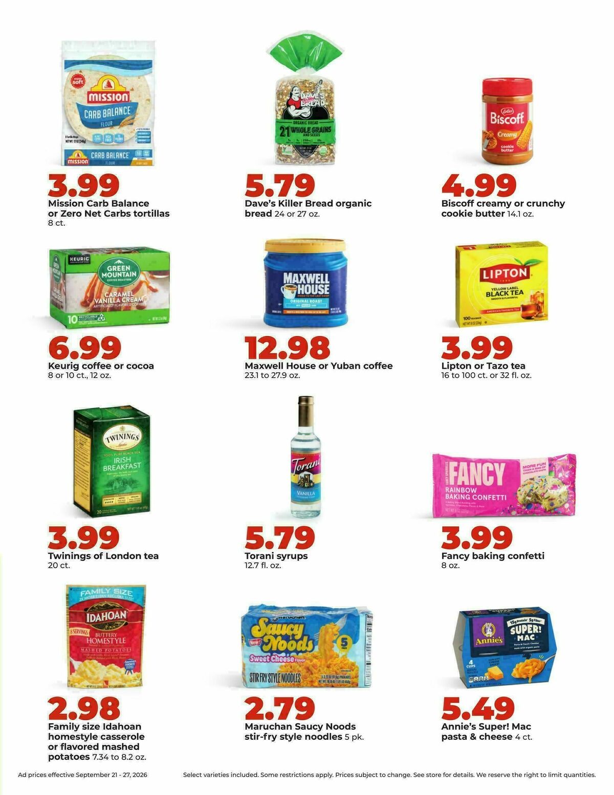 Hy-Vee Weekly Ad from September 21