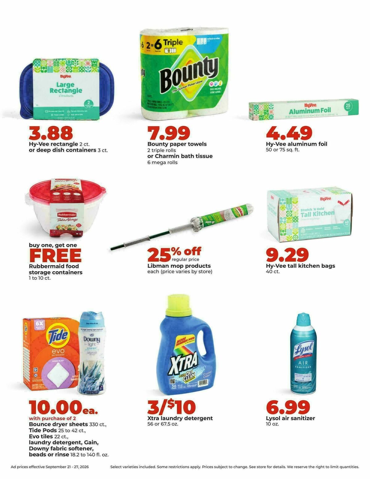 Hy-Vee Weekly Ad from September 21