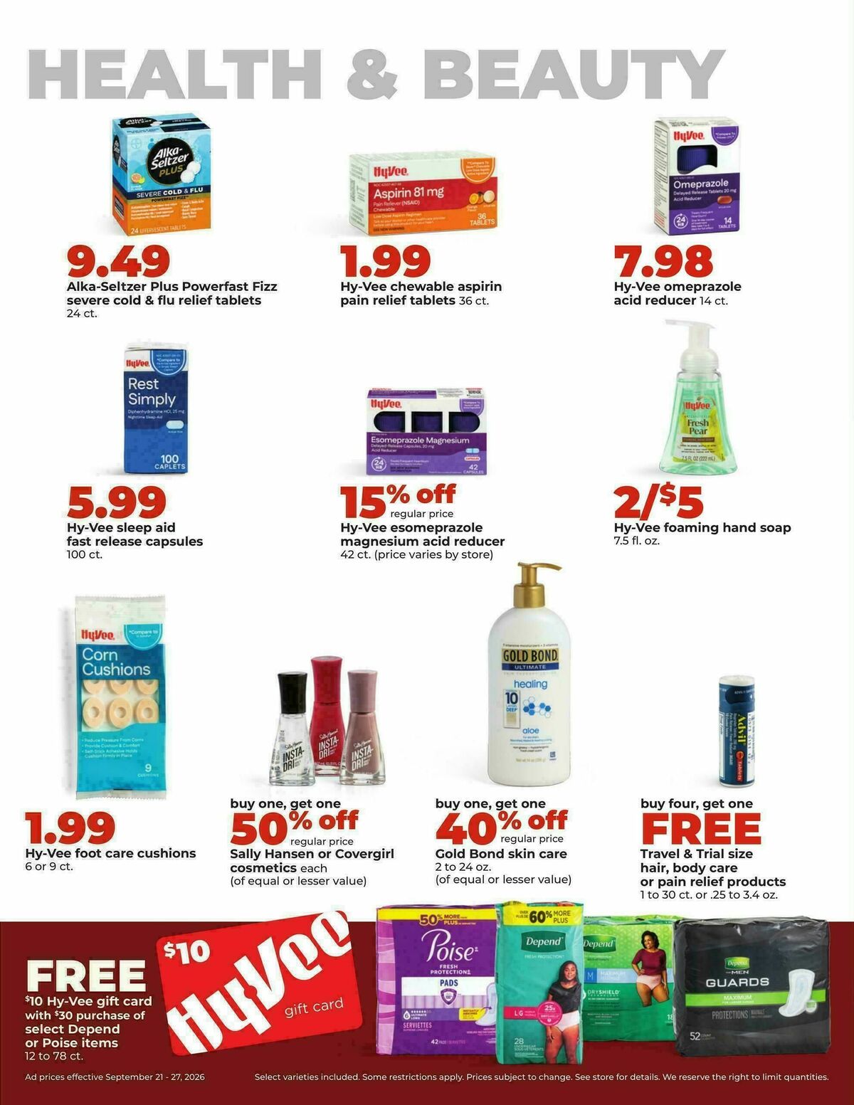 Hy-Vee Weekly Ad from September 21