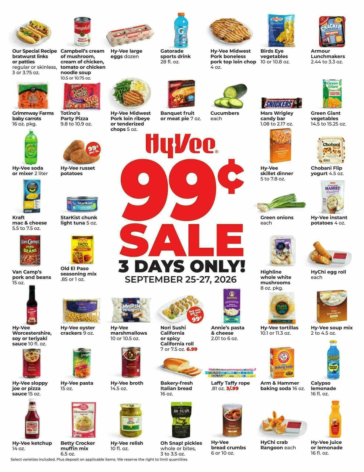 Hy-Vee Weekly Ad from September 25