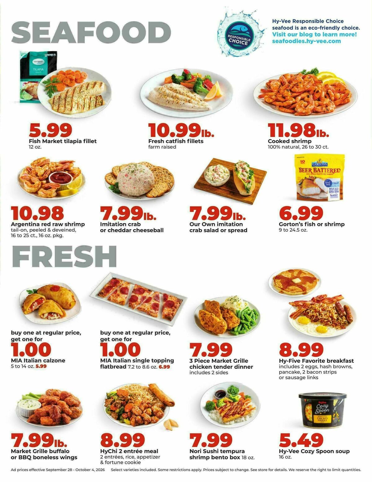 Hy-Vee Weekly Ad from September 28