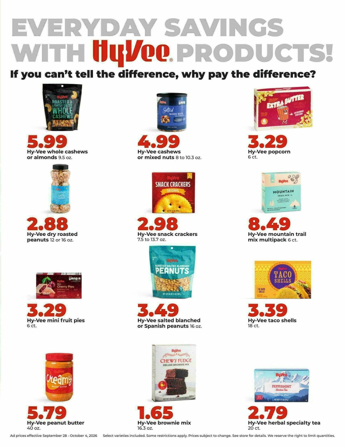 Hy-Vee Weekly Ad from September 28