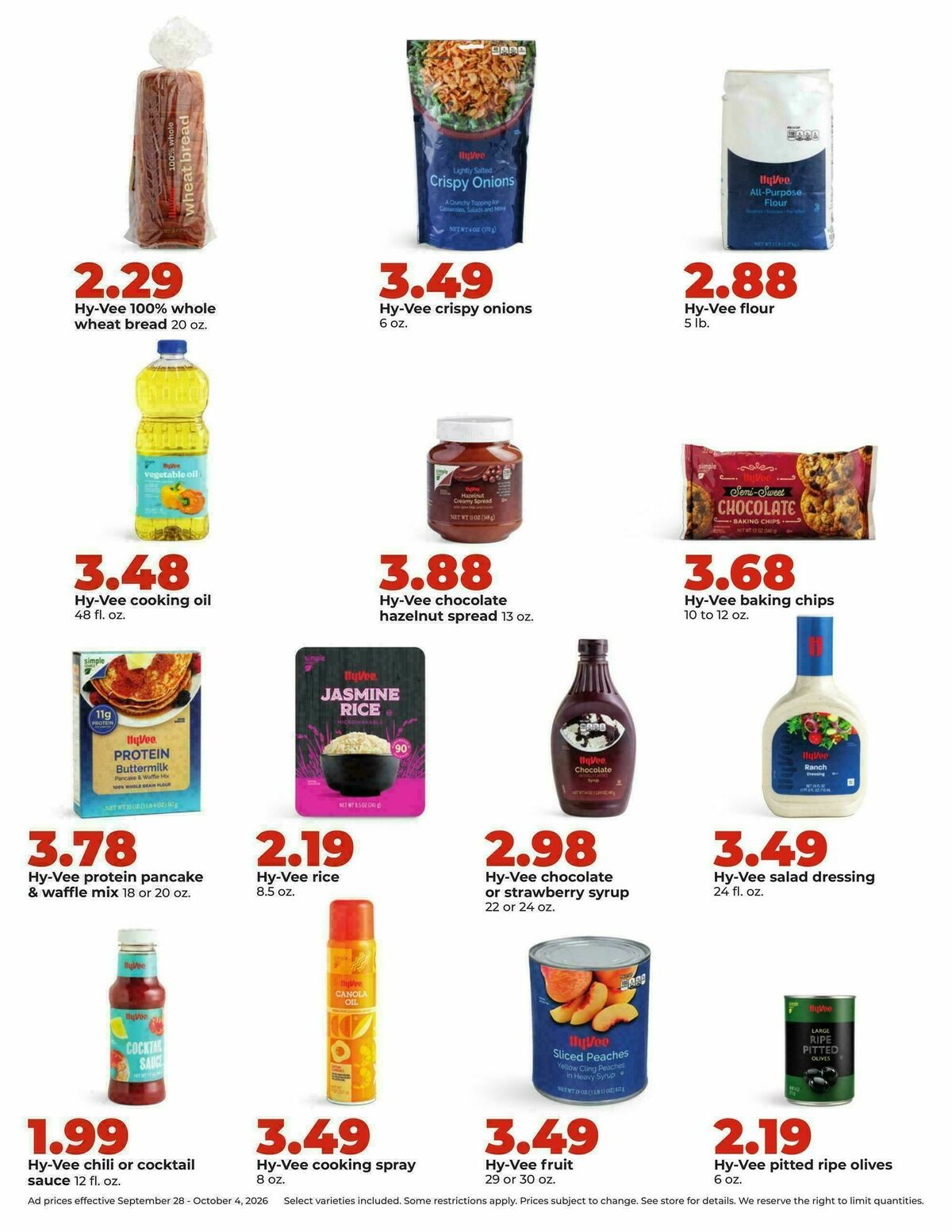 Hy-Vee Weekly Ad from September 28