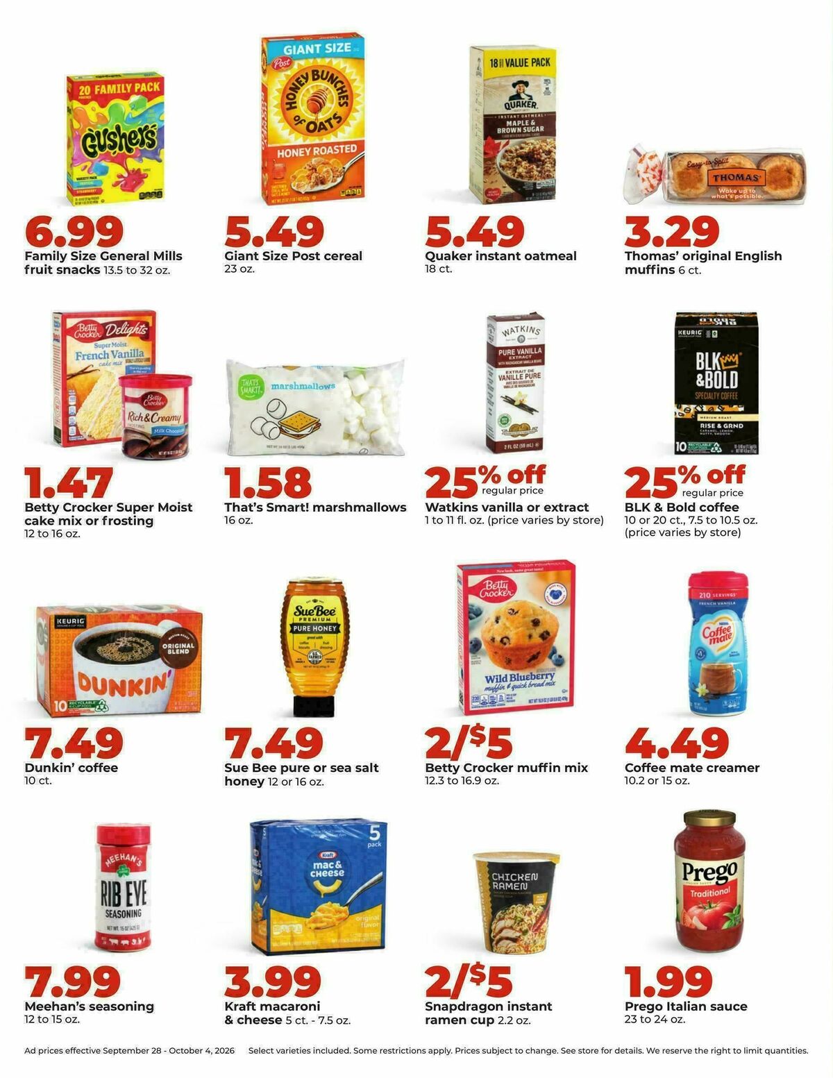 Hy-Vee Weekly Ad from September 28