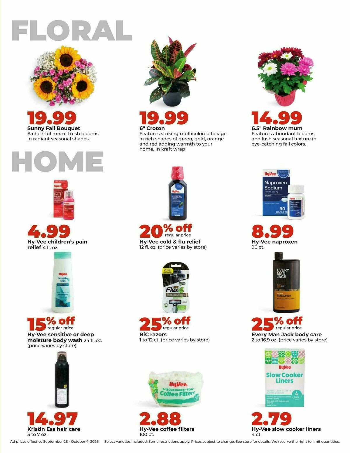Hy-Vee Weekly Ad from September 28