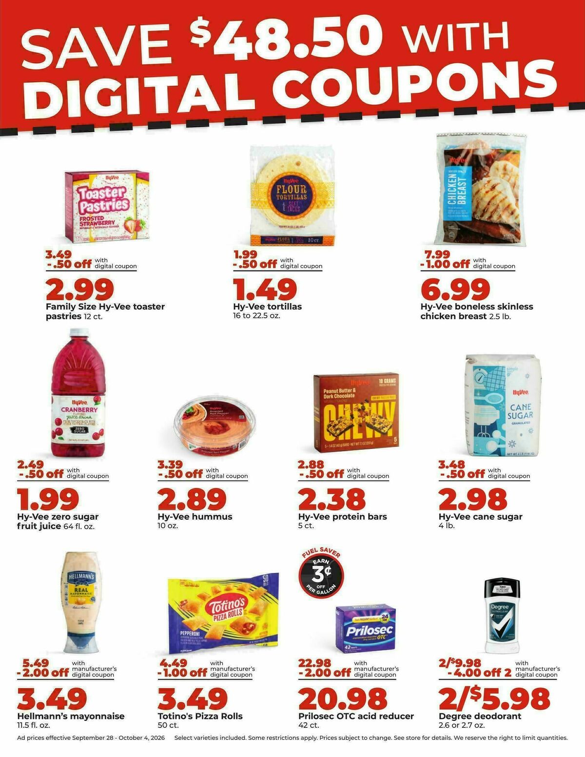 Hy-Vee Weekly Ad from September 28