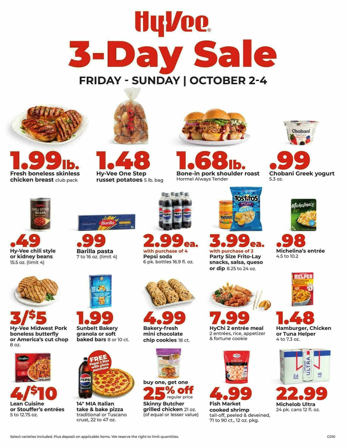 Hy-Vee 3 Day Sale Weekly Ad from October 2