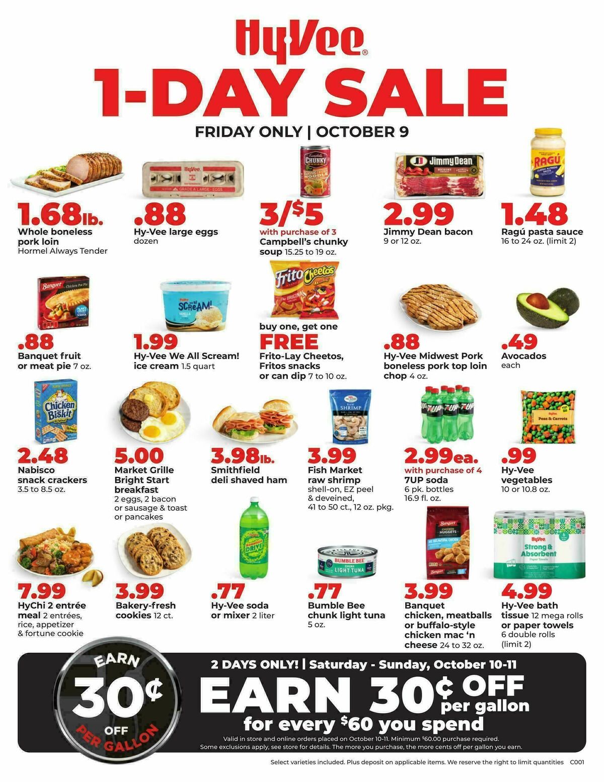 Hy-Vee 1-DAY SALE! Weekly Ad from October 9