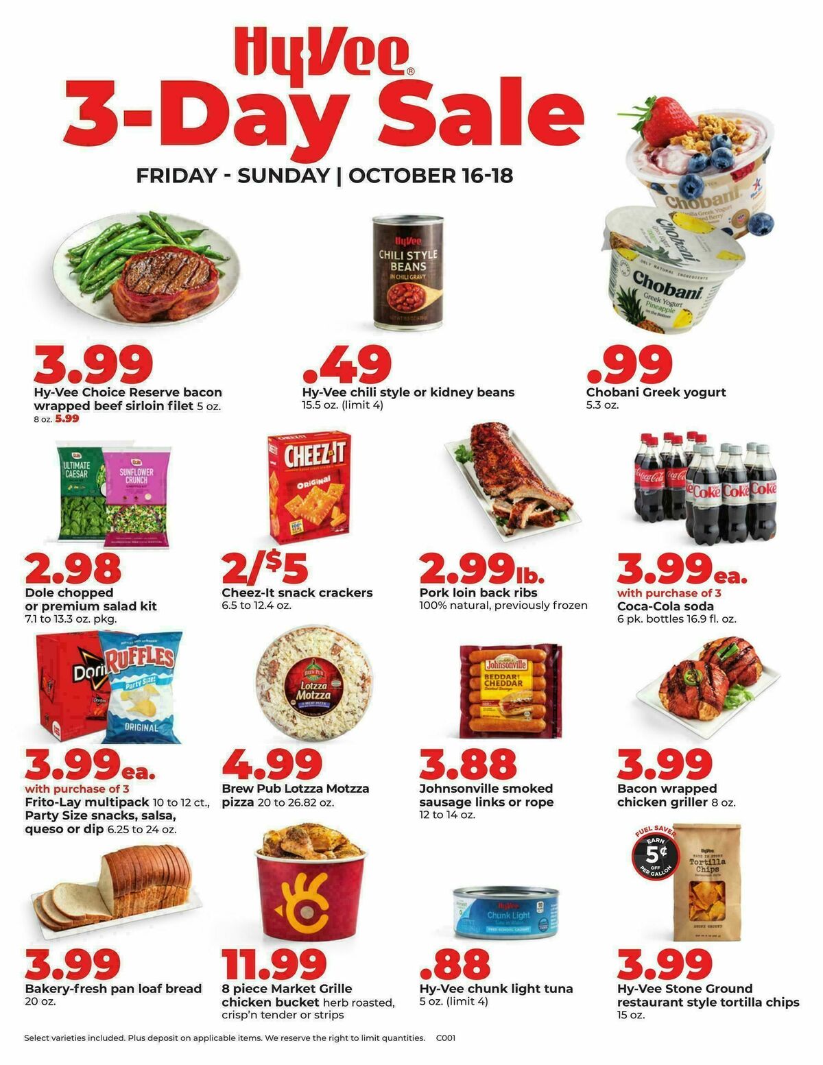 Hy-Vee 3-Day Sale Weekly Ad from October 16