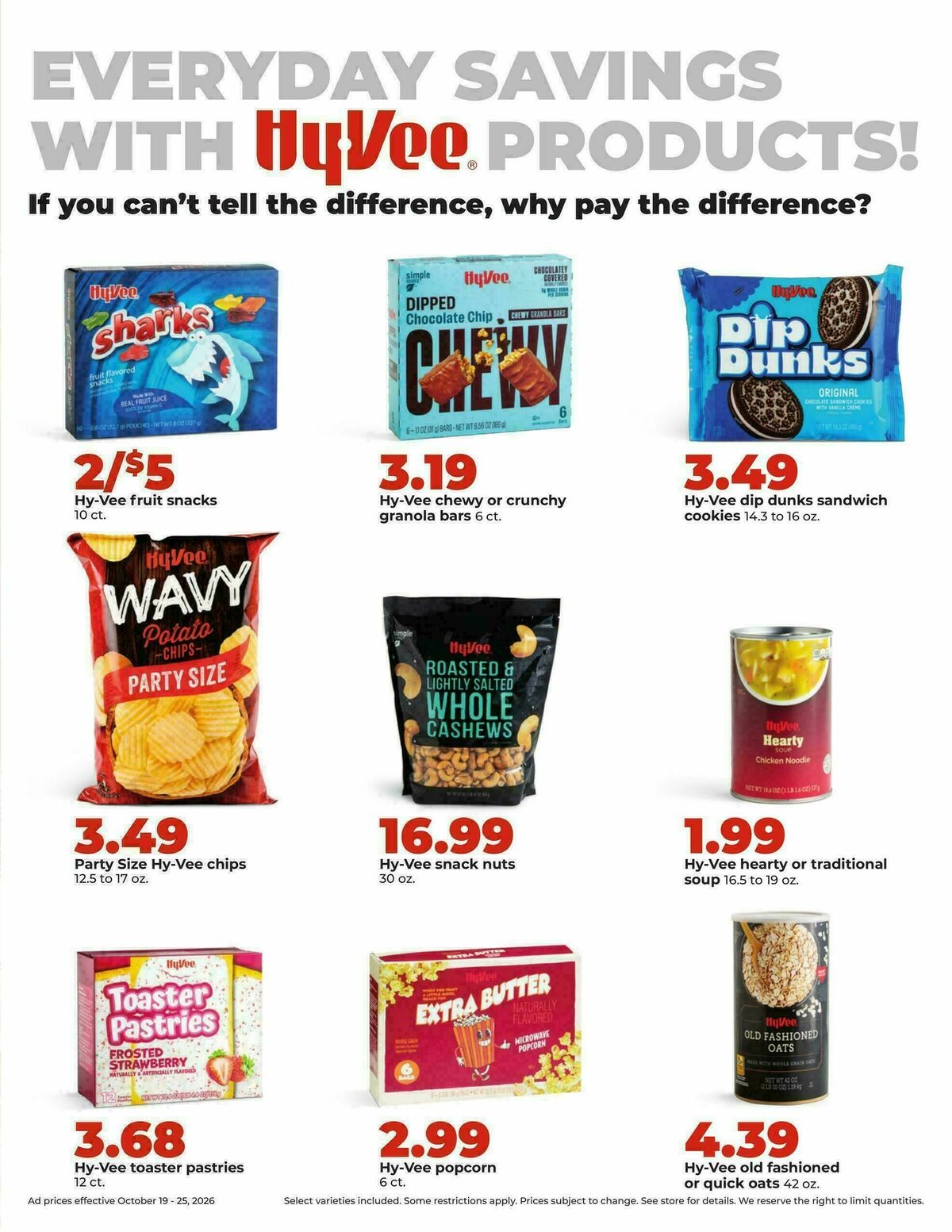Hy-Vee Weekly Ad from October 19