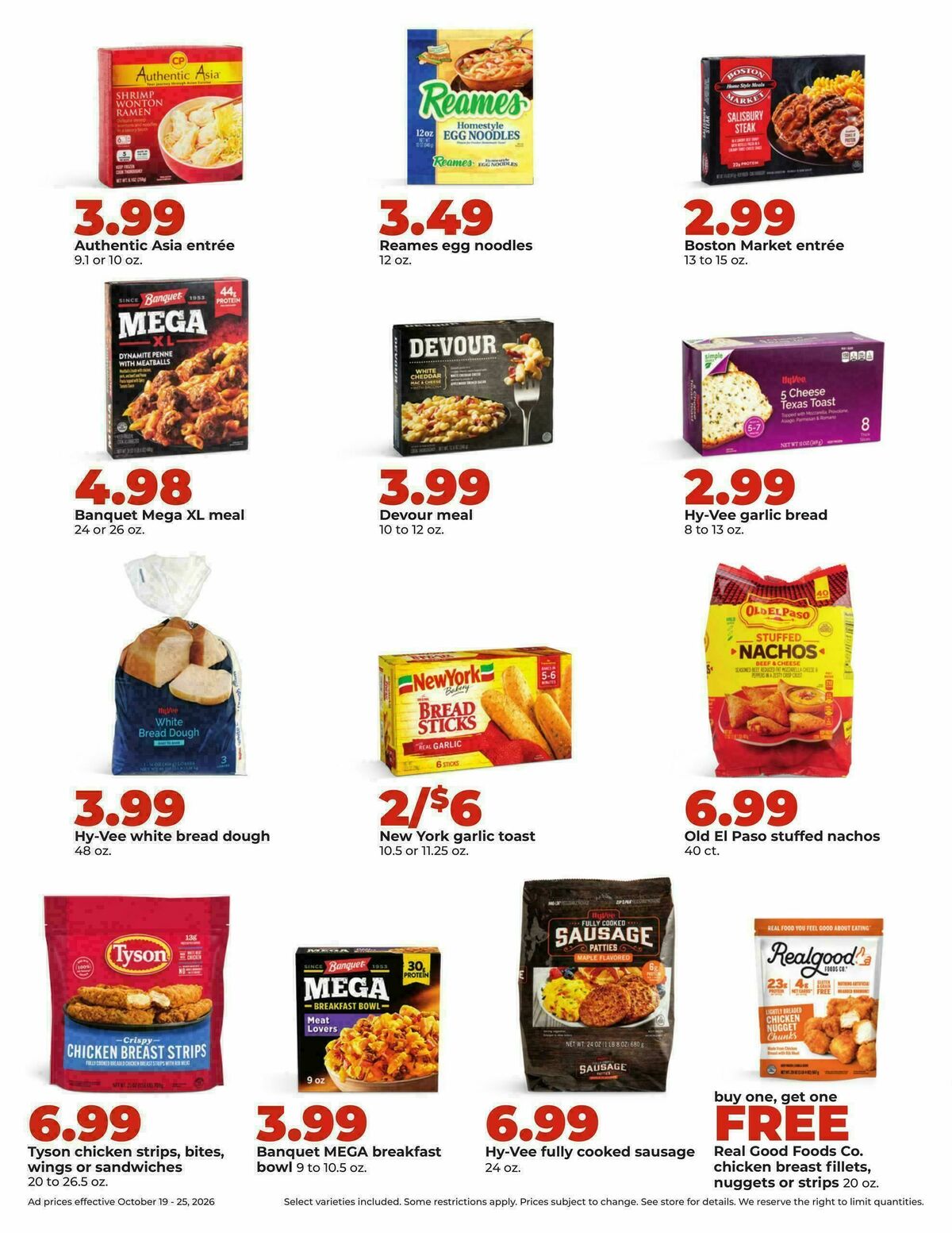 Hy-Vee Weekly Ad from October 19