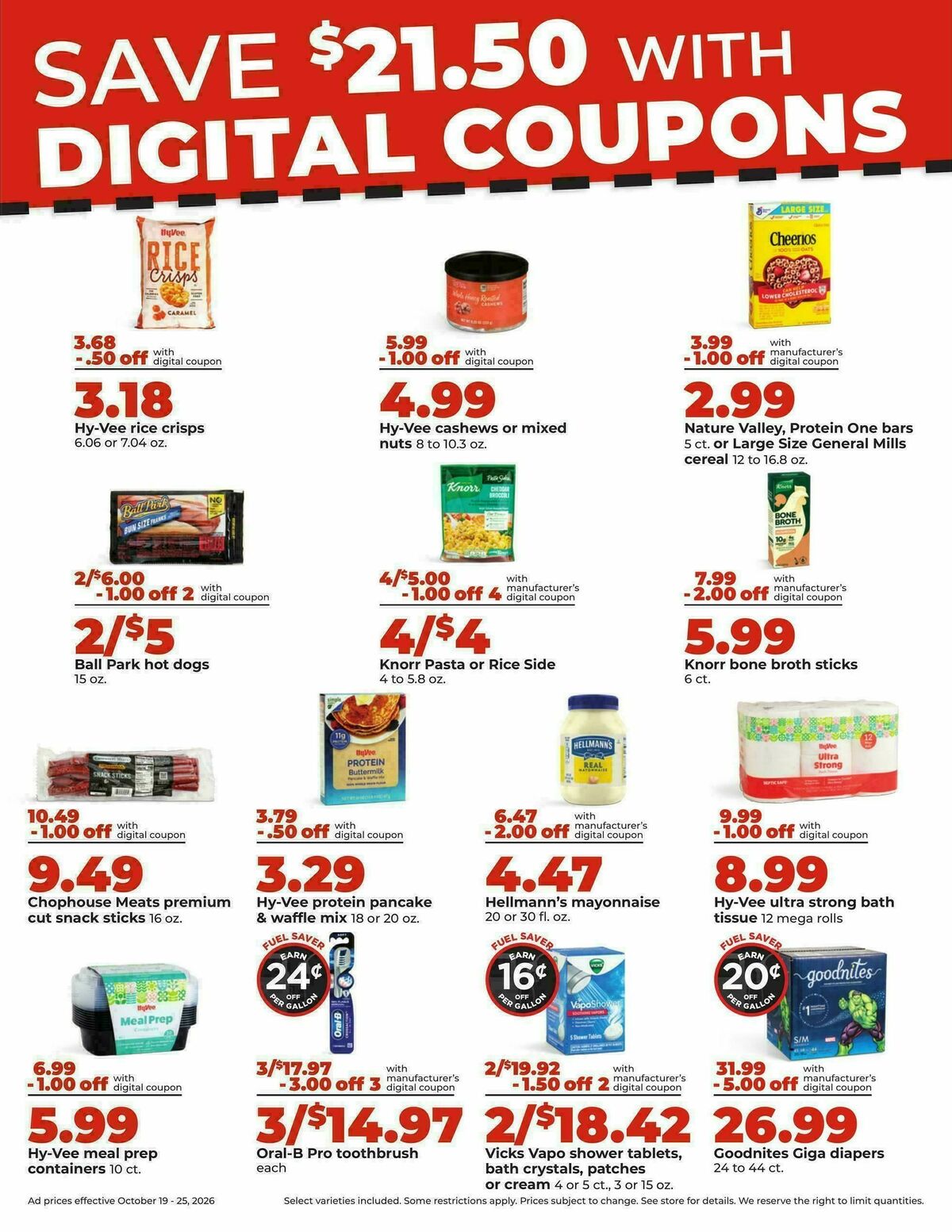 Hy-Vee Weekly Ad from October 19