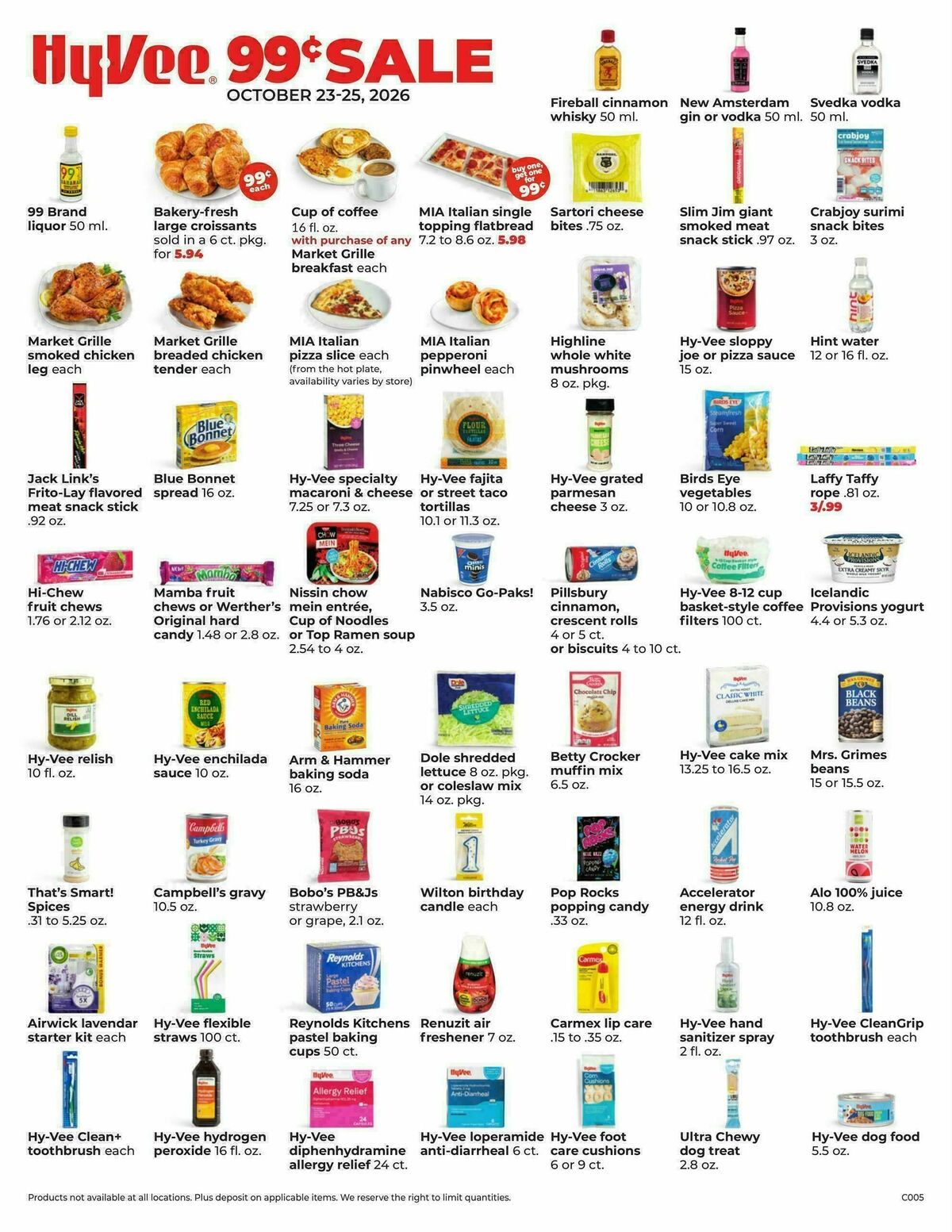 Hy-Vee 3 DAYS 99¢ SALE Weekly Ad from October 23