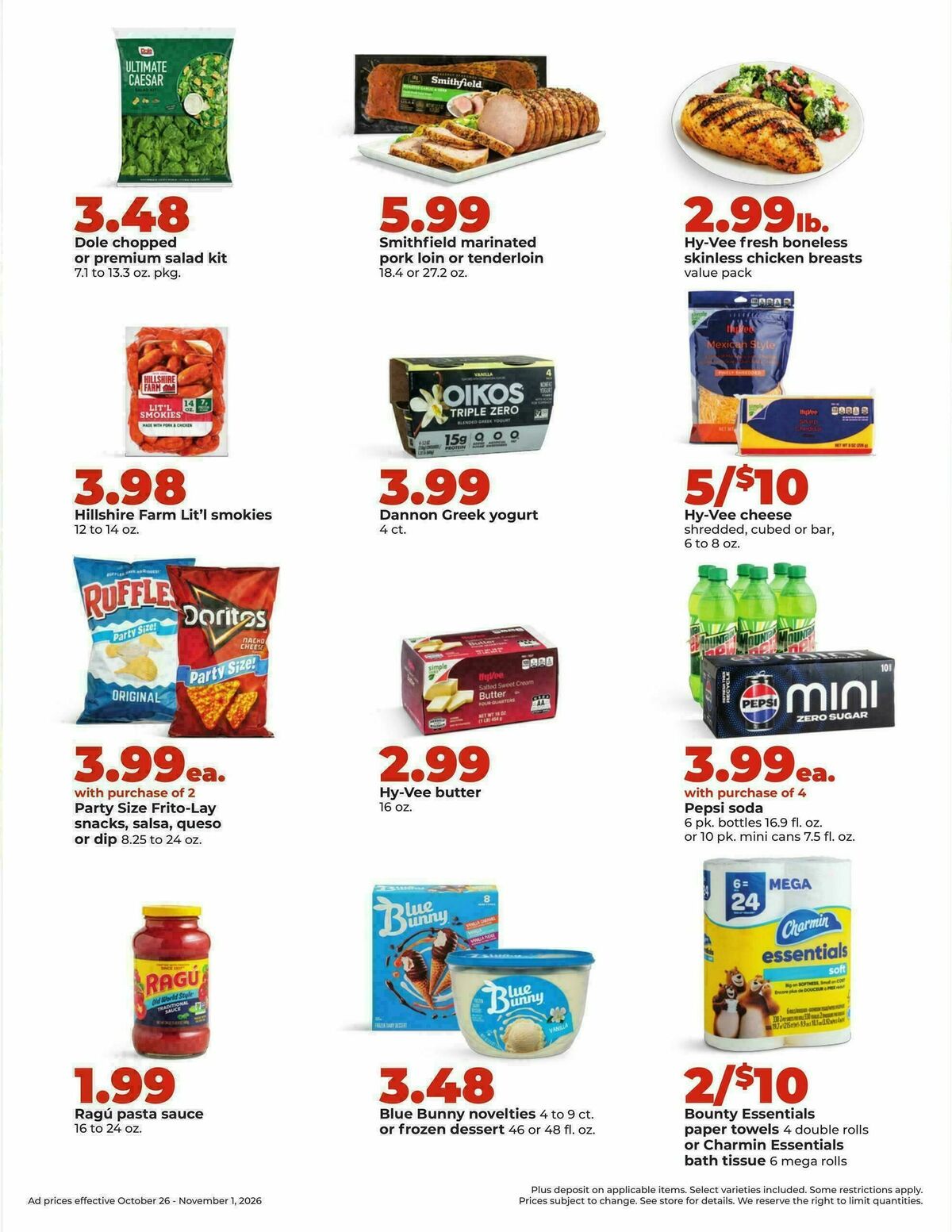 Hy-Vee Weekly Ad from October 26