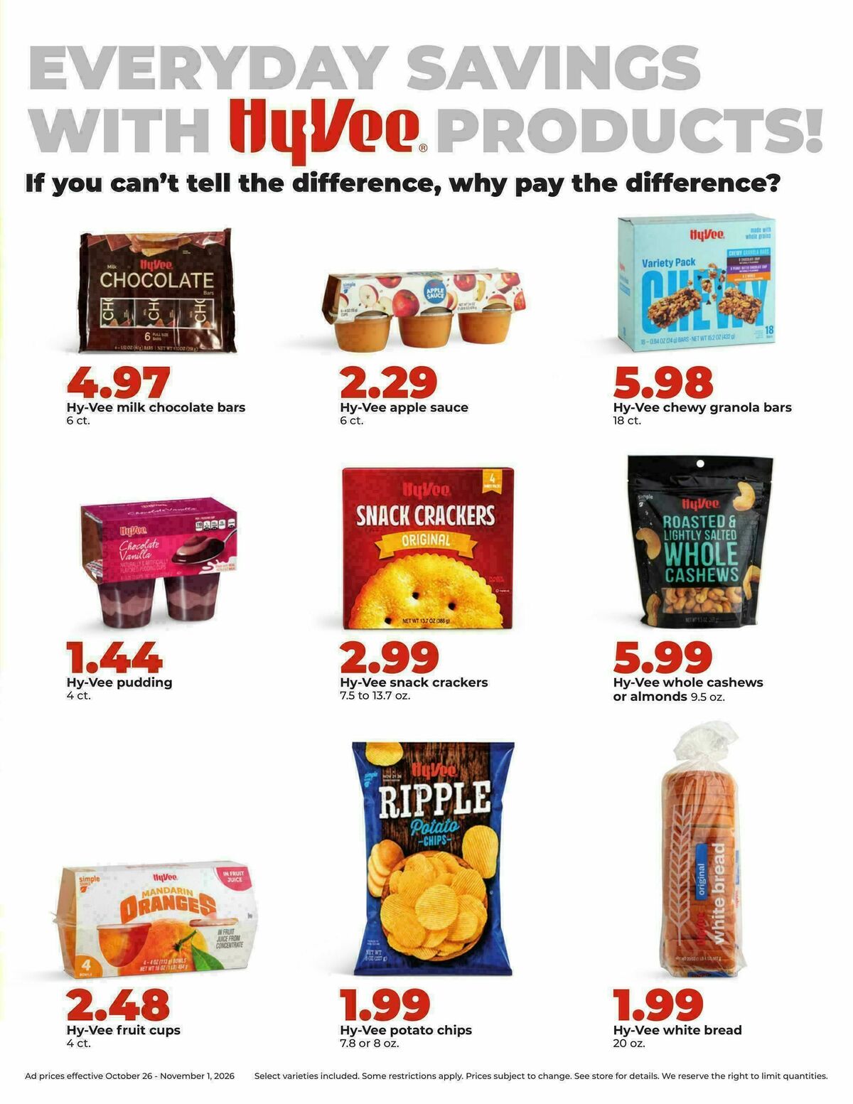 Hy-Vee Weekly Ad from October 26