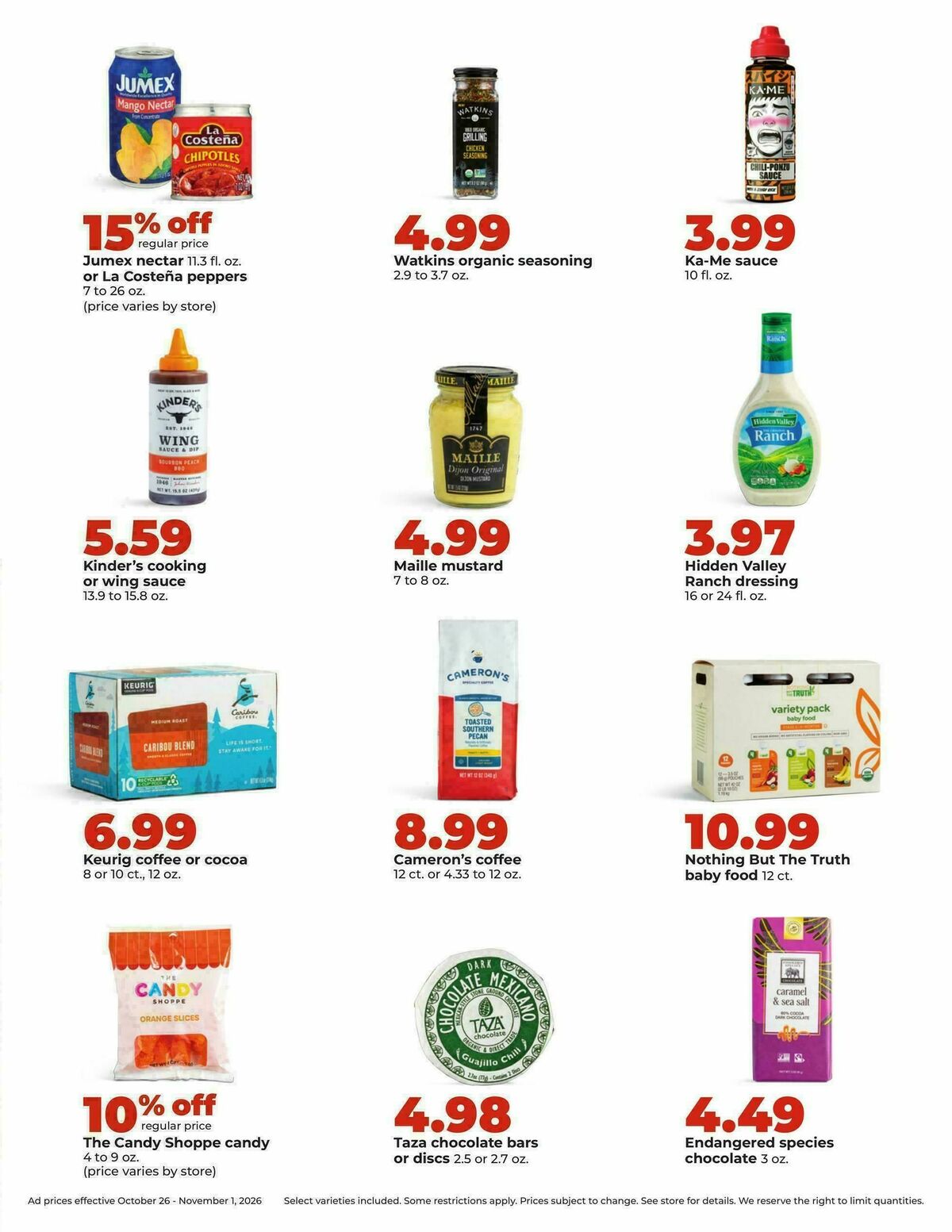 Hy-Vee Weekly Ad from October 26