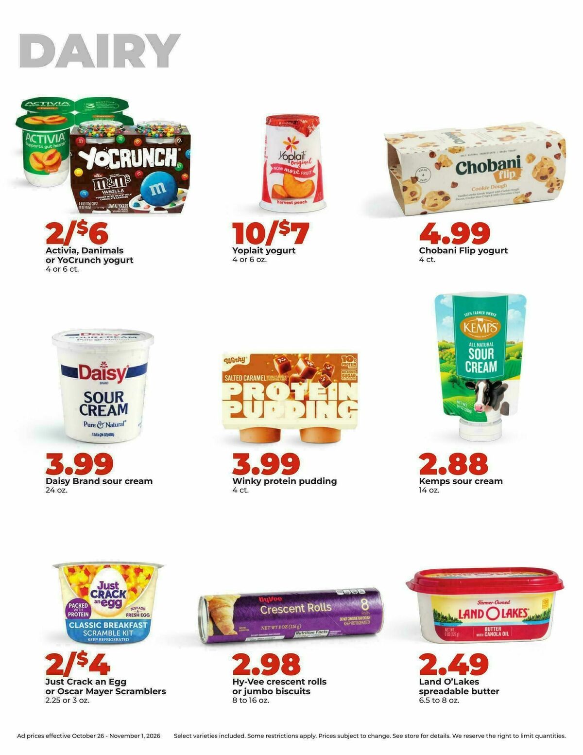 Hy-Vee Weekly Ad from October 26
