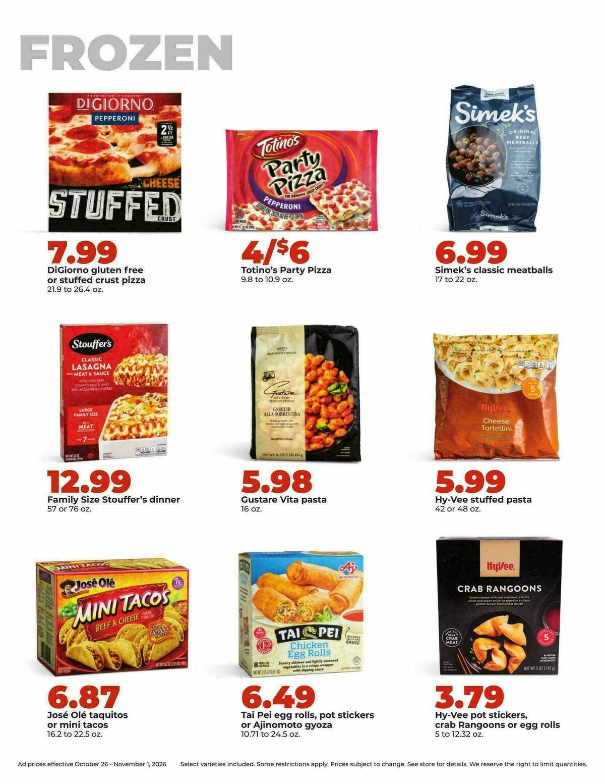 Hy-Vee Weekly Ad from October 26